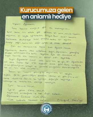 Kurucumuza Gelen En Anlamlı Hediye